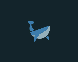 标志设计元素运用实例：鲸鱼(五)