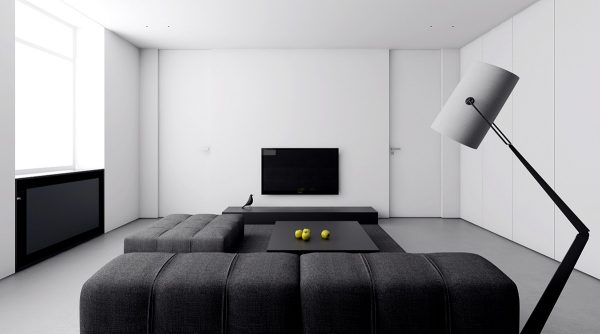 4个极简主义黑白公寓空间设计