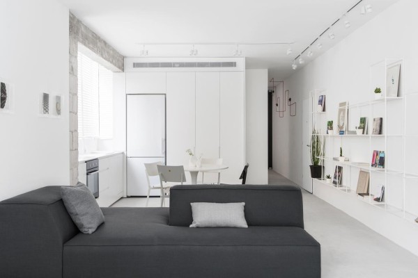 特拉维夫黑白极简公寓设计
