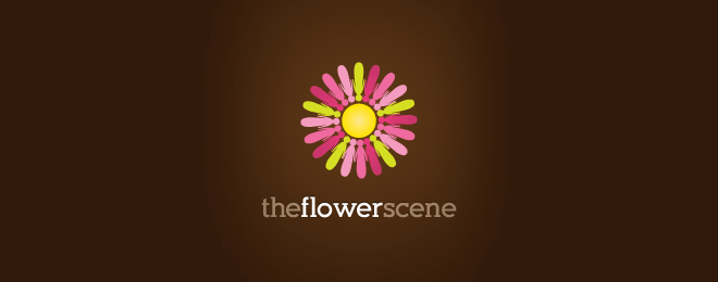 标志设计元素应用实例：花朵
