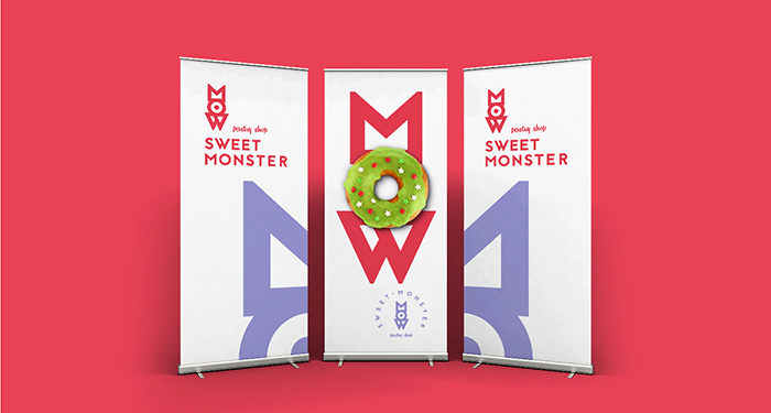 Sweet Monster甜品店品牌形象设计