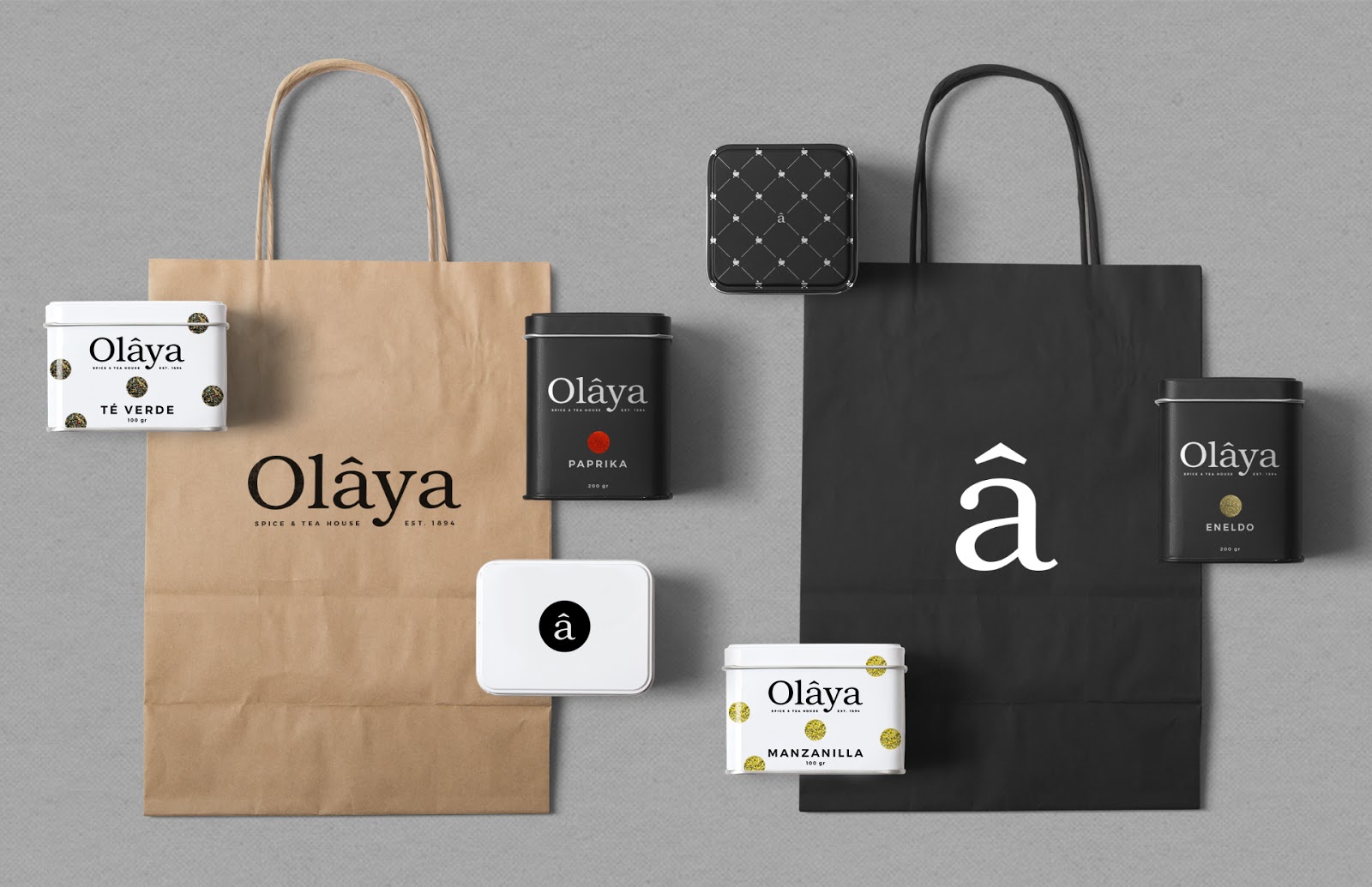 Olâya香料茶品牌和包装设计