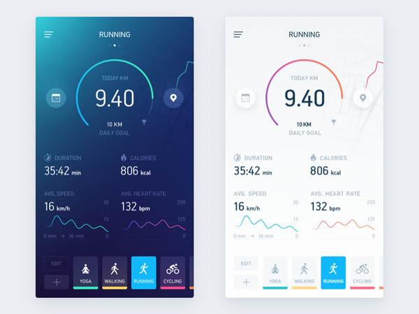 35个跑步APP界面UI设计