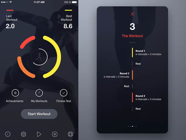 35个跑步APP界面UI设计
