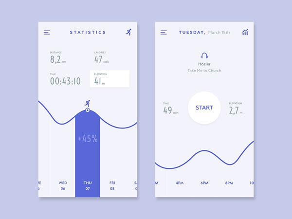 35个跑步APP界面UI设计