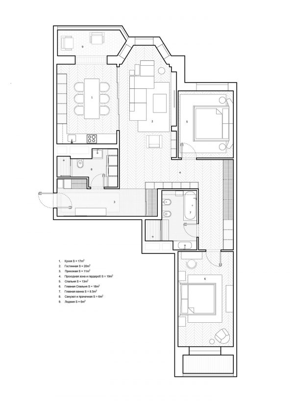 优雅纯白的简约三居室公寓设计