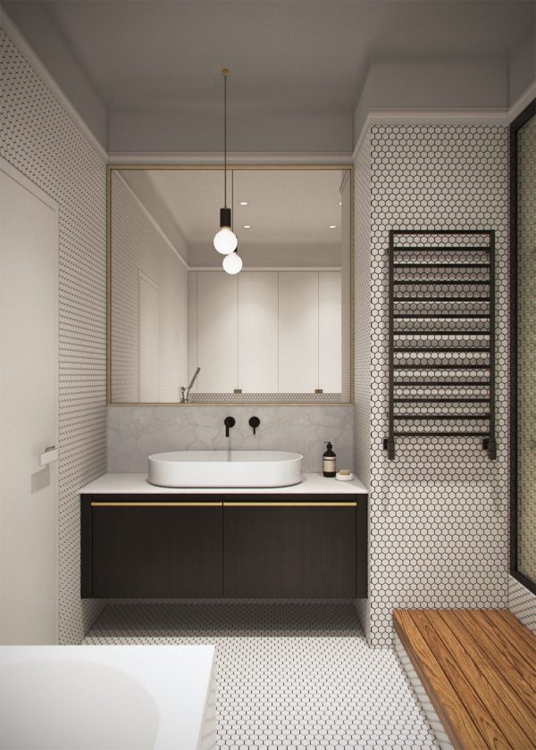 优雅纯白的简约三居室公寓设计