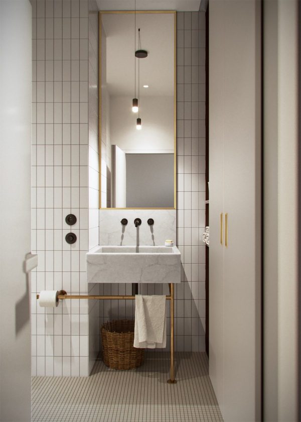 优雅纯白的简约三居室公寓设计