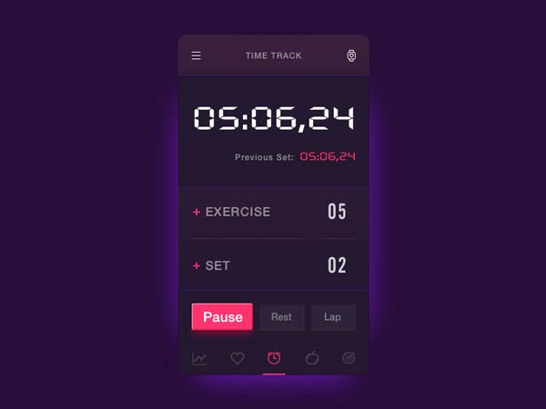 25个秒表APP UI设计作品