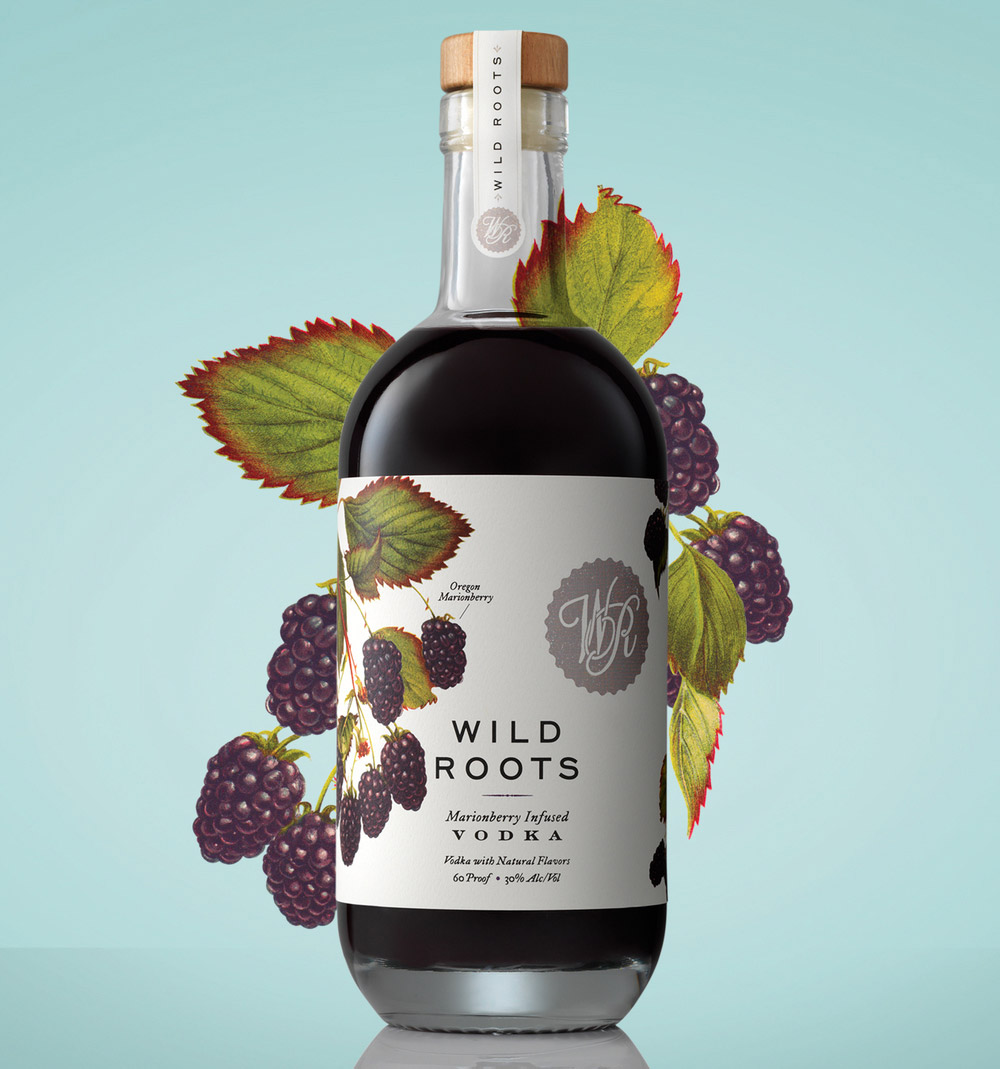 Wild Roots Vodka伏特加酒包装设计
