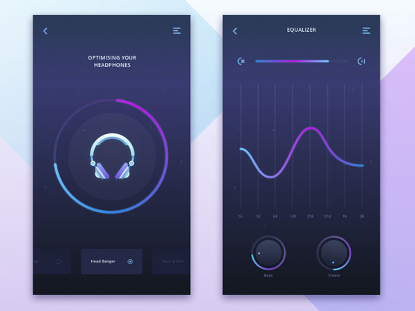 30个音乐均衡器UI界面设计