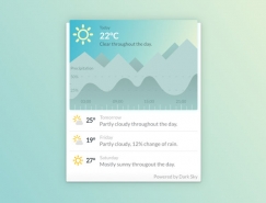 30个天气小部件UI设计作品