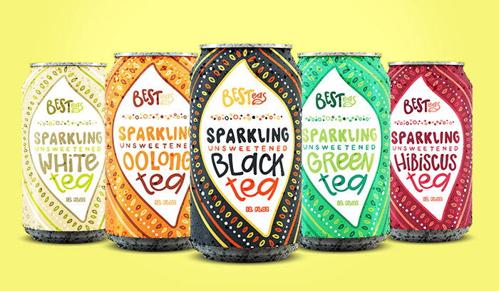 BesTeas罐装茶饮料包装设计