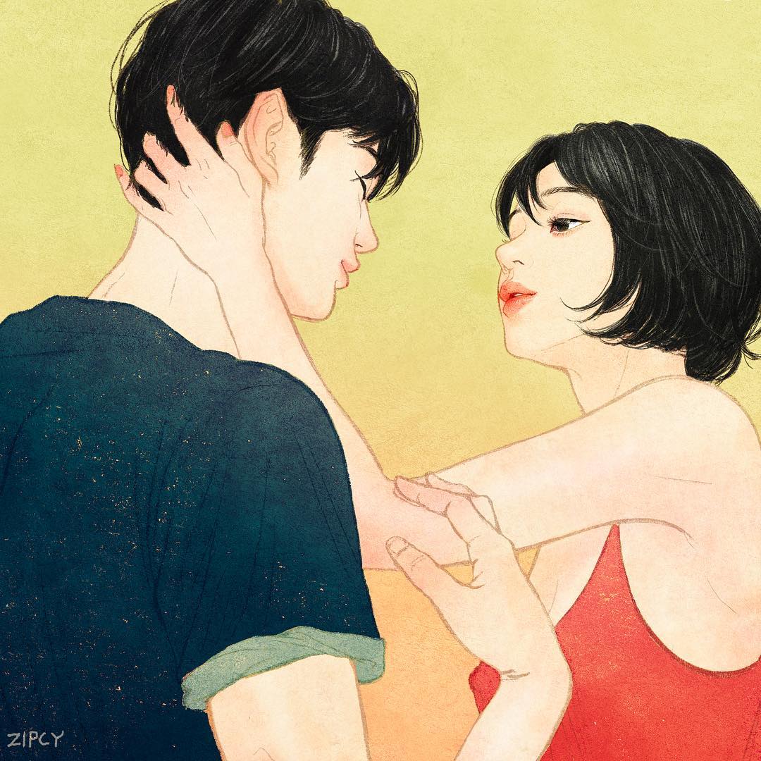 甜蜜的浪漫：韩国插画师Zipcy作品欣赏