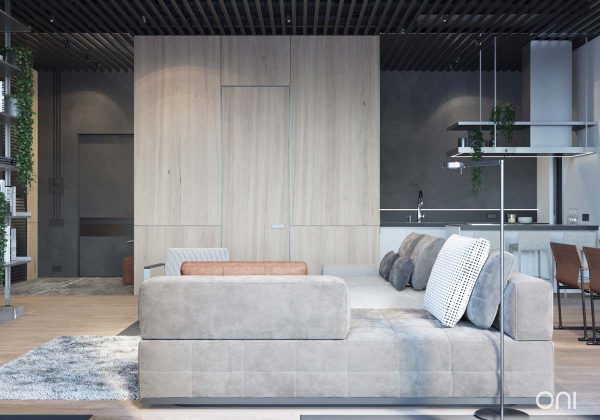 舒适与工业风格融合的现代Loft住宅设计