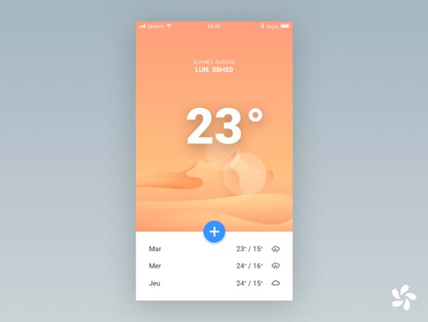 30个天气和气温APP UI设计欣赏