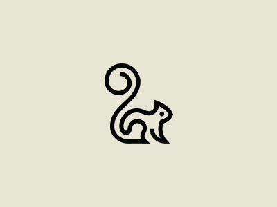 标志设计元素应用实例:松鼠