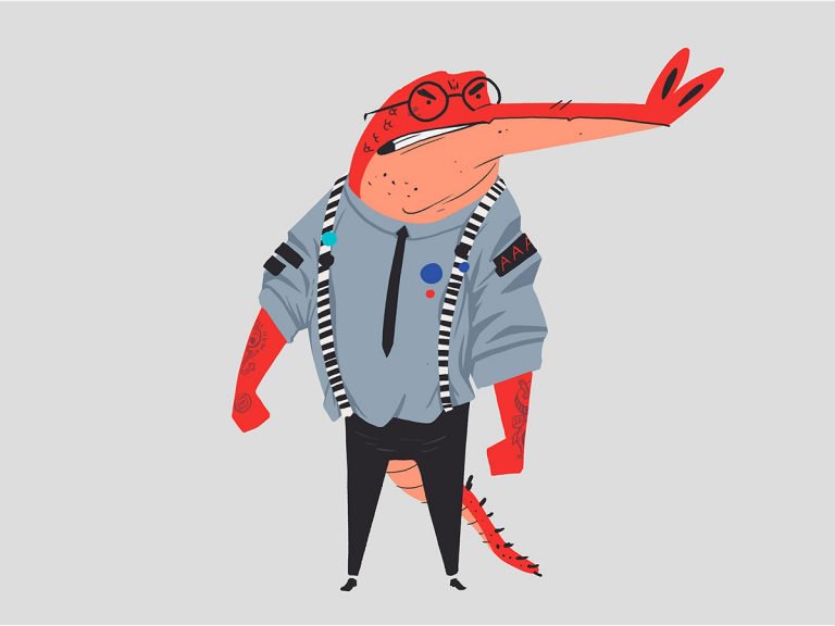 Cesar Martinez：可爱幽默的鳄鱼插画