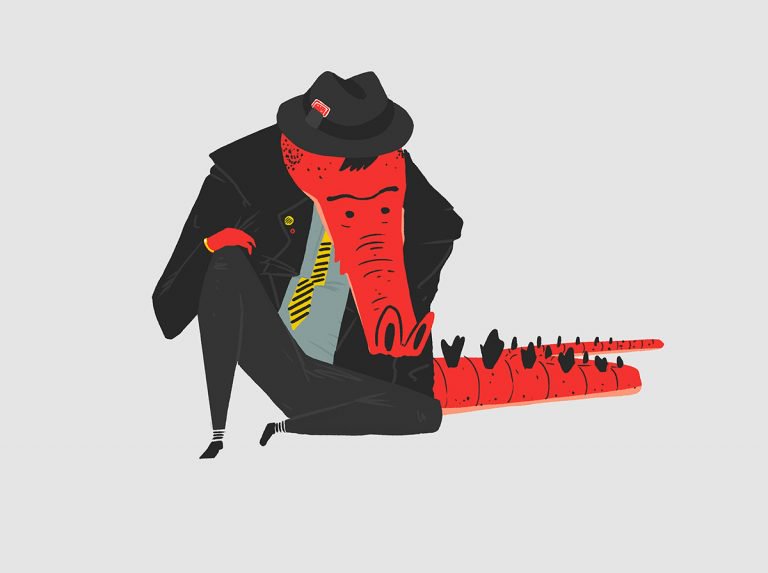 Cesar Martinez：可爱幽默的鳄鱼插画