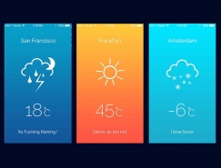 30个天气和气温APP UI设计欣赏