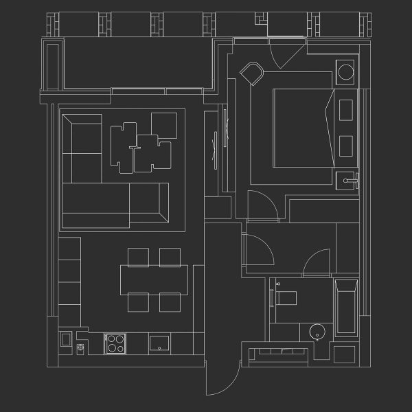 3个黑色主题风格小公寓设计