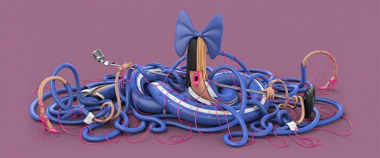 德国3D艺术家Mark Gmehling：Bose无线耳机广告插画设计