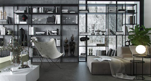 40个轻松时尚的灰色系客厅装修设计