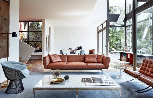 搭配棕色沙发打造高雅客厅设计