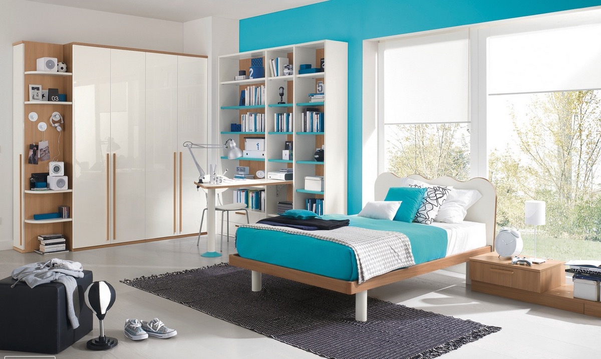 宁静的睡眠空间：30个漂亮的蓝色卧室设计