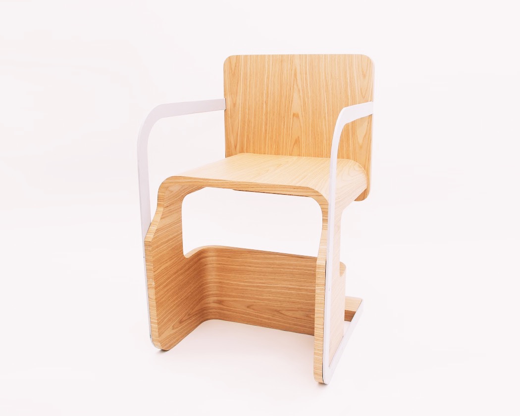 可当椅子和书桌的多功能座椅设计