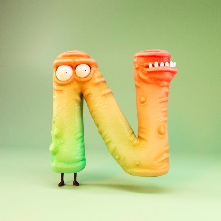 Albert Carruesco可爱的3D小怪物插画
