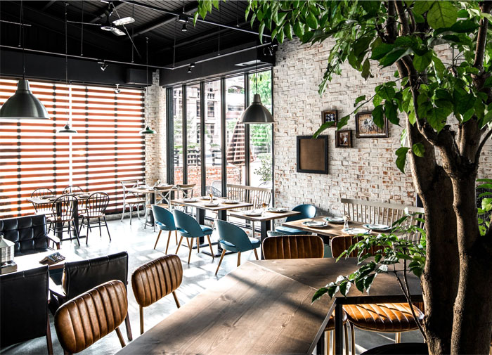 台中Gatto Bianco复古怀旧的砖墙风咖啡馆设计