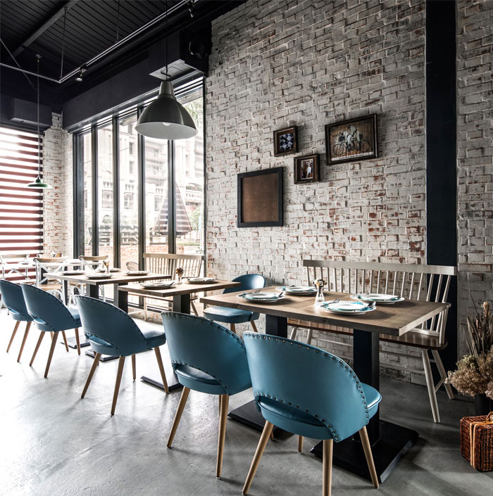 台中Gatto Bianco复古怀旧的砖墙风咖啡馆设计